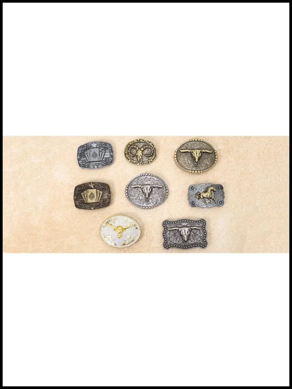 Western Belt Buckle Vintage Cowboy Alloy Zinc Men Women
